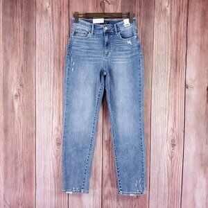 NWT Judy Blue Slim Fit High Waist Jeans Womens 5/27 Distressed Denim Stretch